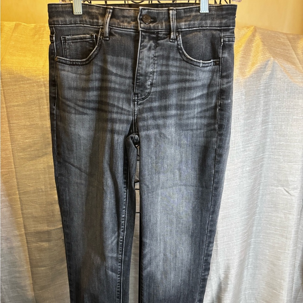 White House Black Market Dark Gray Straight Leg Jeans